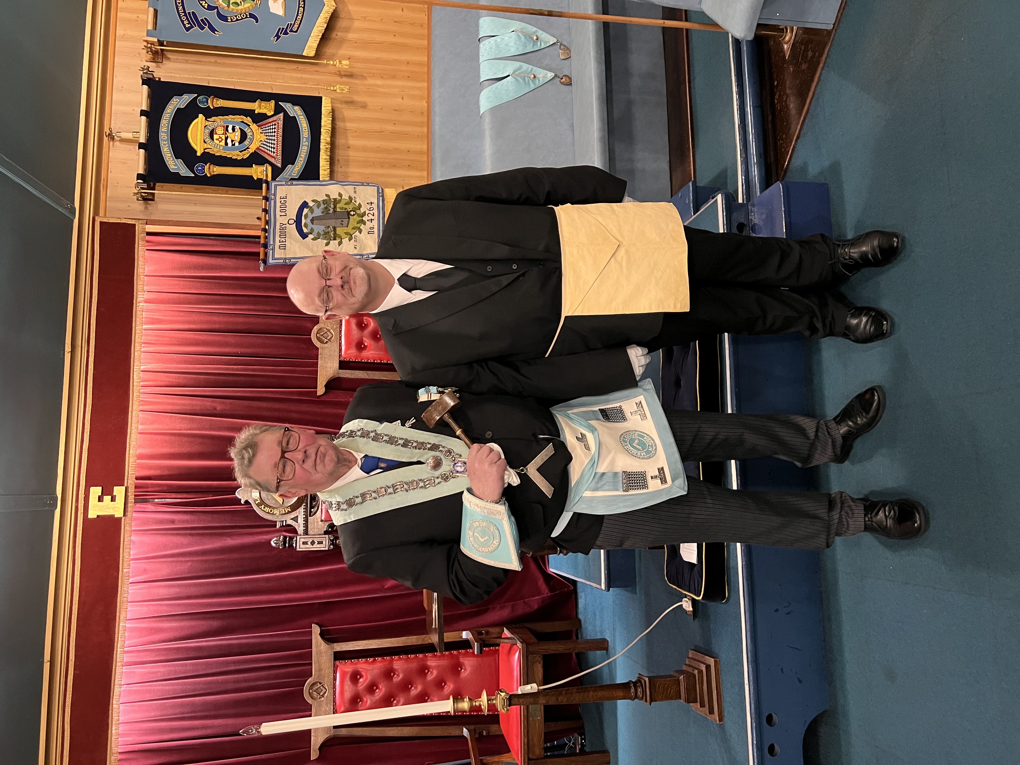 Bro. Carl Harding and W. Bro Peter Coates